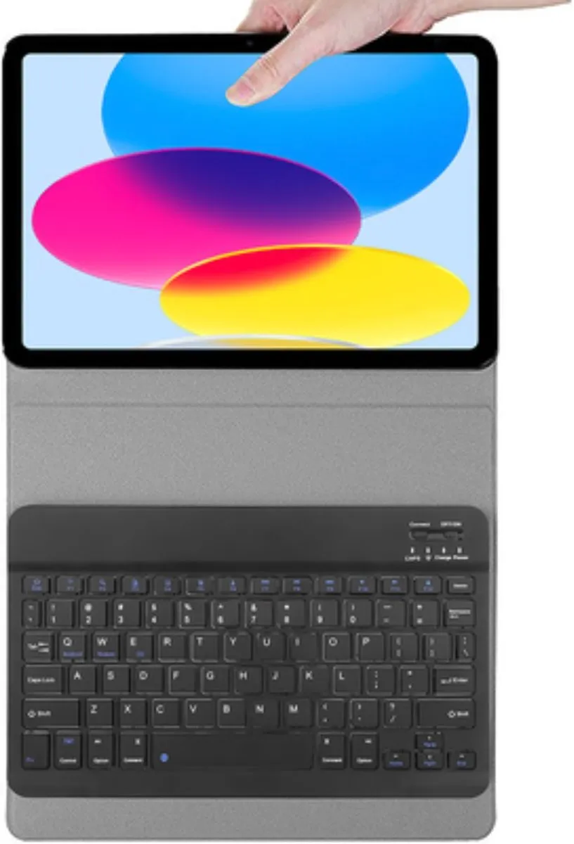 Just in Case Cazy Tablethoes met Toetsenbord - iPad 10/11 10.9" - Zwart