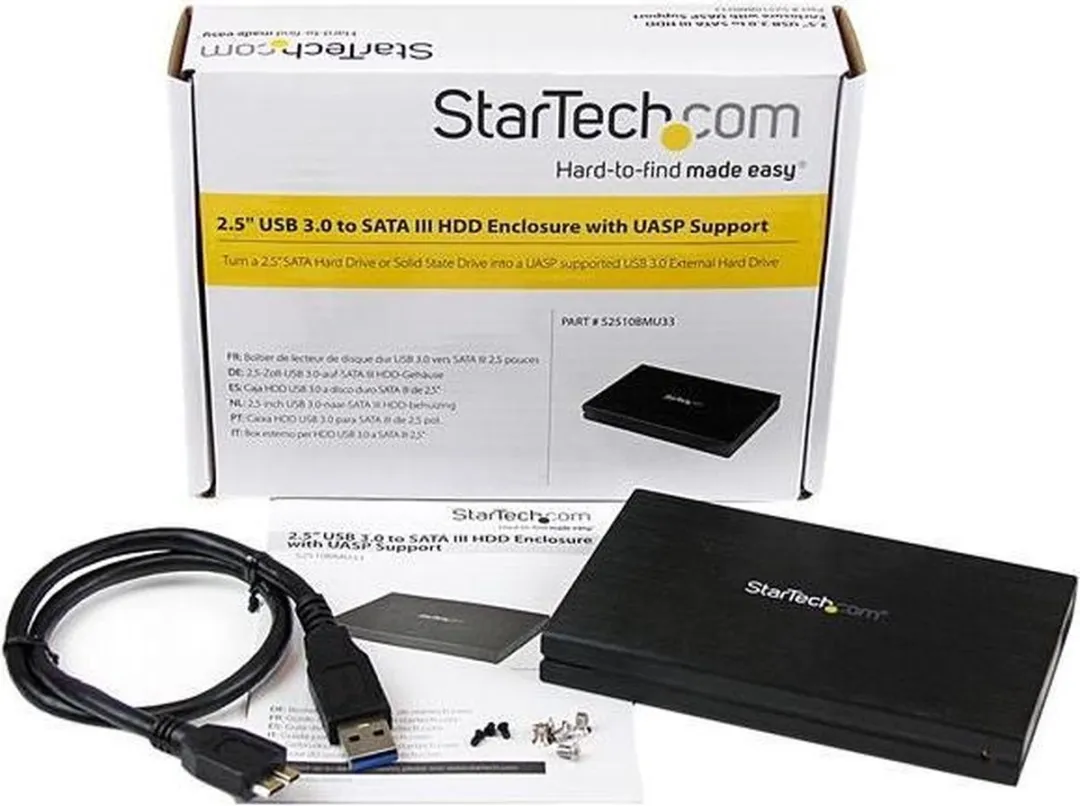 Startech S2510BMU33 2.5" Behuizing - Zwart