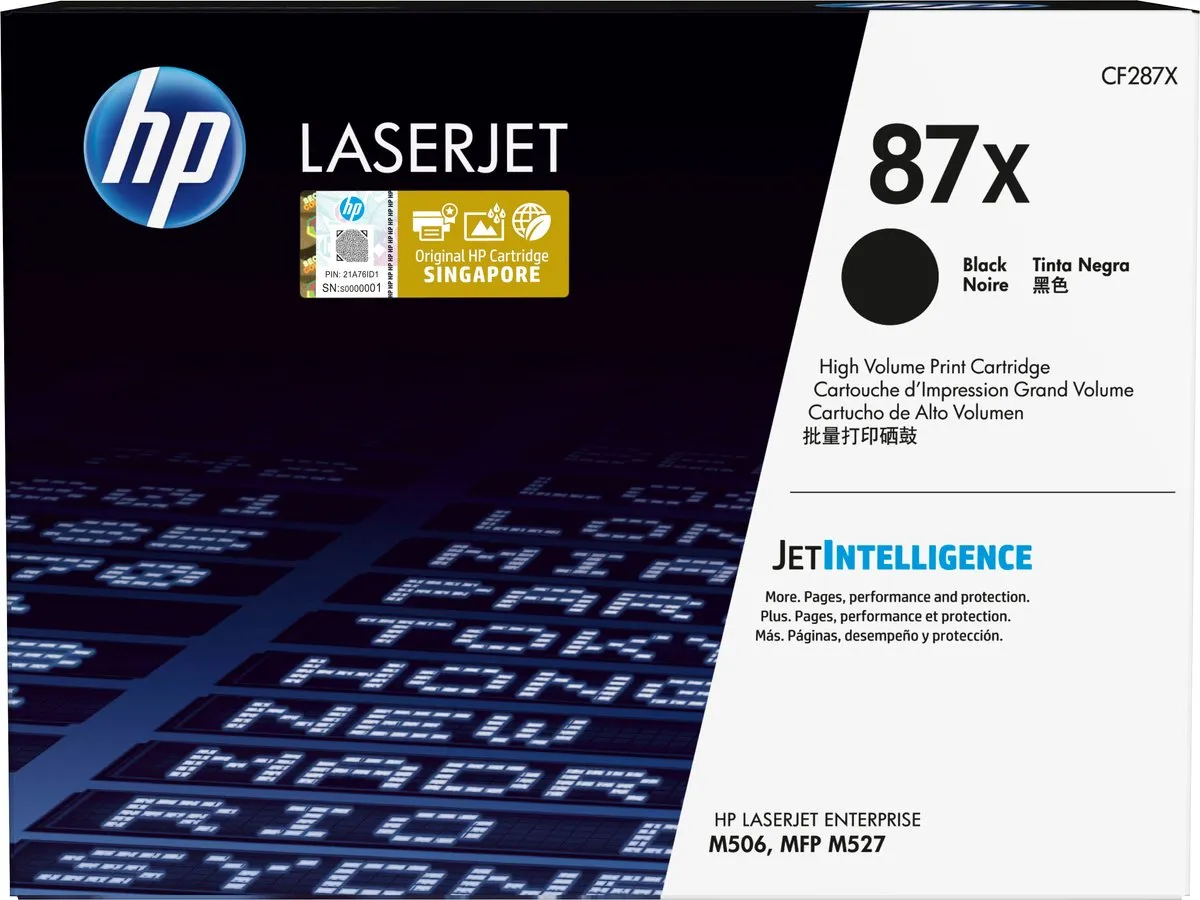 HP 87X Tonercartridge - 18.000 pagina's - Zwart