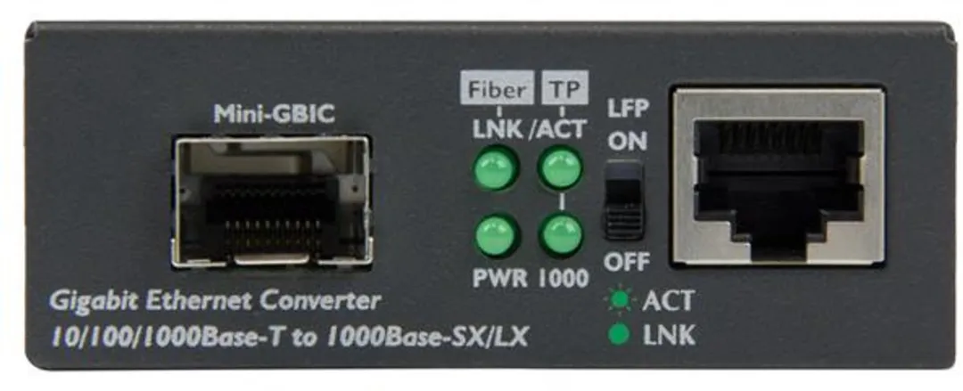 Startech MCM1110SFP Glasvezel Media Converter - 2x Ethernet, 1x SFP