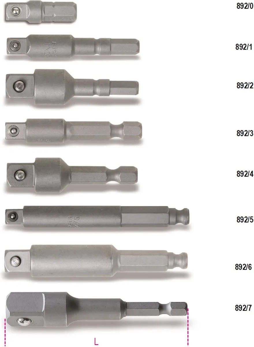 Beta 892/2 Adapter 3/8" naar 5.5mm