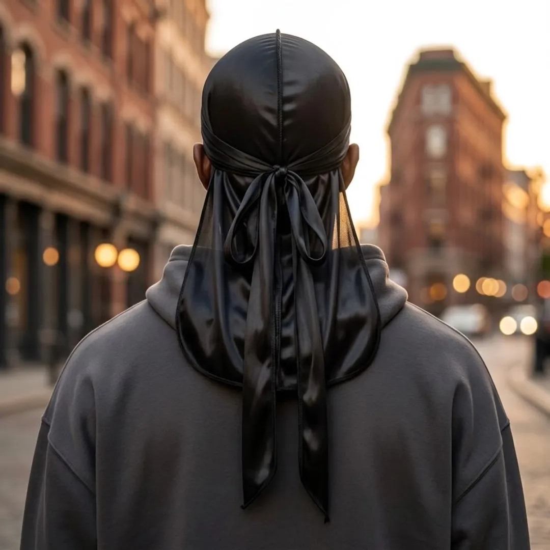 NuveX Satin Durag Zwart