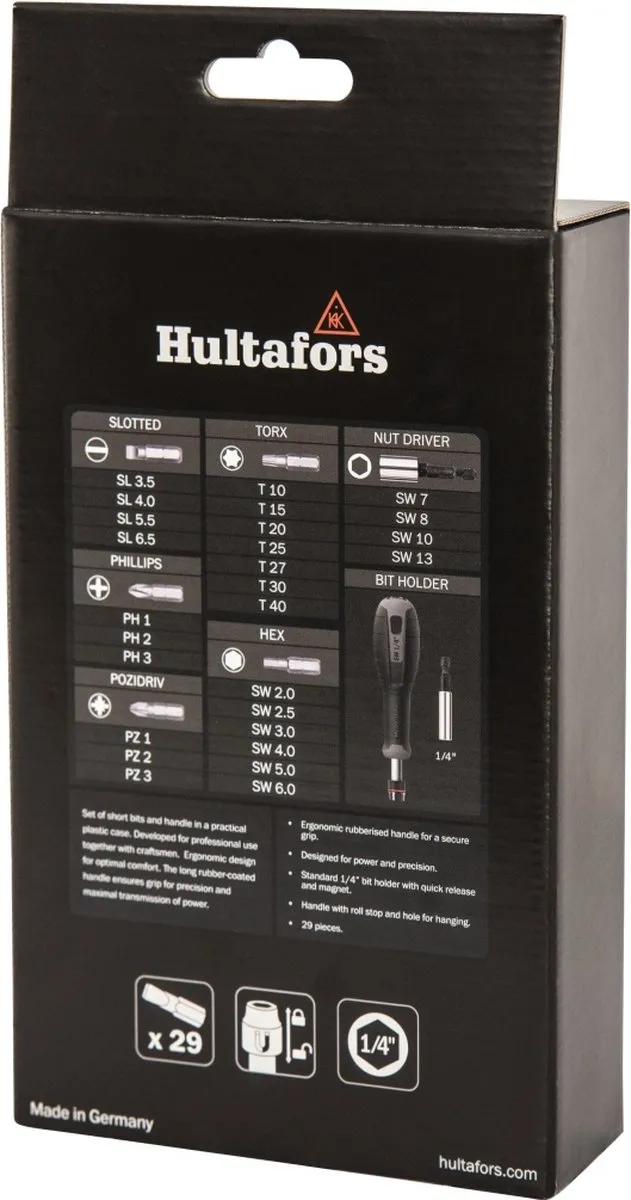 Hultafors HSS Short Bithouderset 29-delig