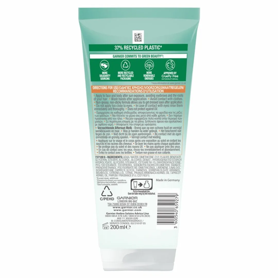 Garnier Ambre Solaire Aftersun Melk met Zelfbruiner 200ml