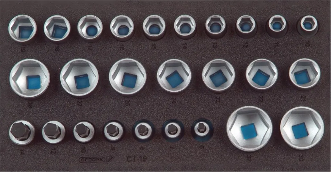 Gedore 1500 CT1-19 Dopsleutelset 26-delig