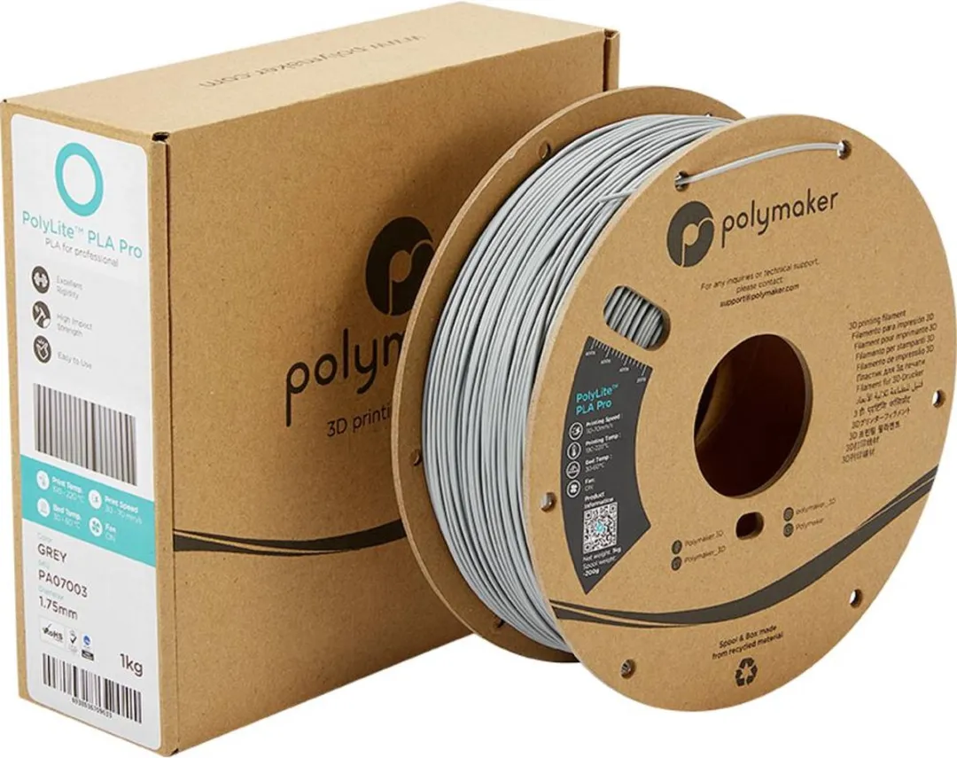 Polymaker PolyLite PLA Pro Filament 1.75mm 1000g - Grijs