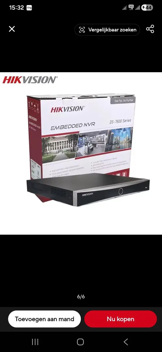 Hikvision DS-7608NXI-K2/8P NVR - 8 Kanalen PoE - Zwart