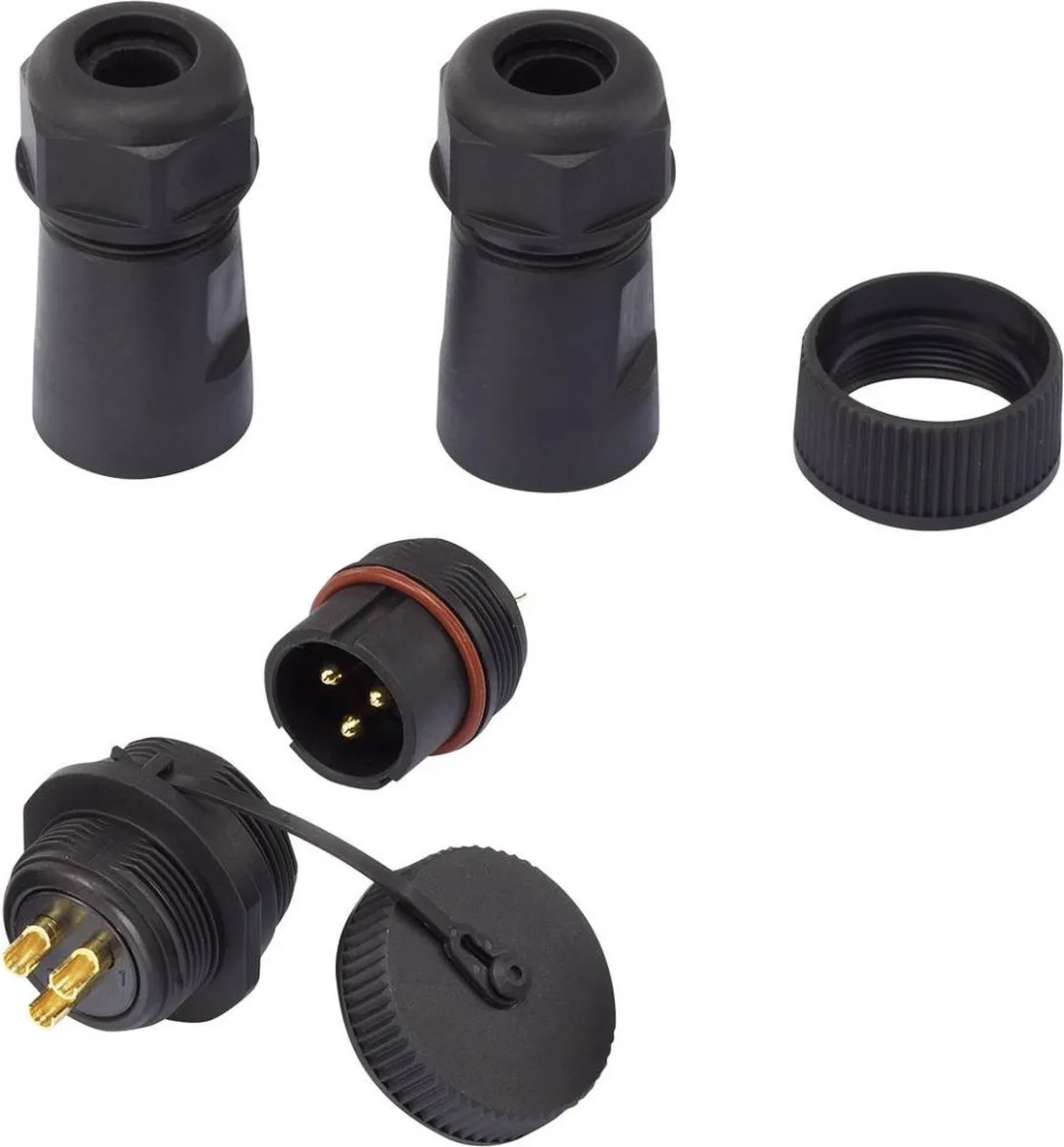 Tru Components 1094580 Ronde Connector Adapter - 3 Polen