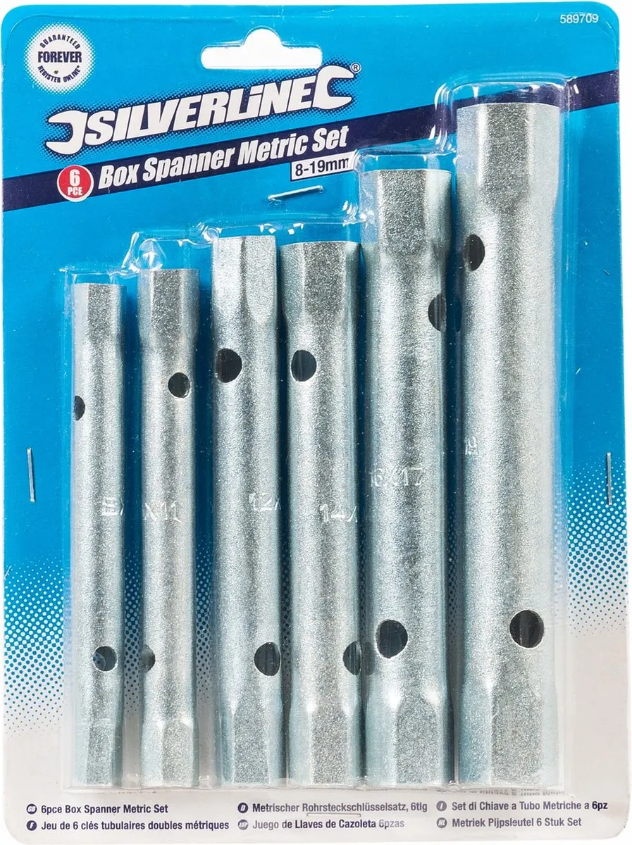 Silverline Metrische Pijpsleutelset 8-19mm - 6-delig