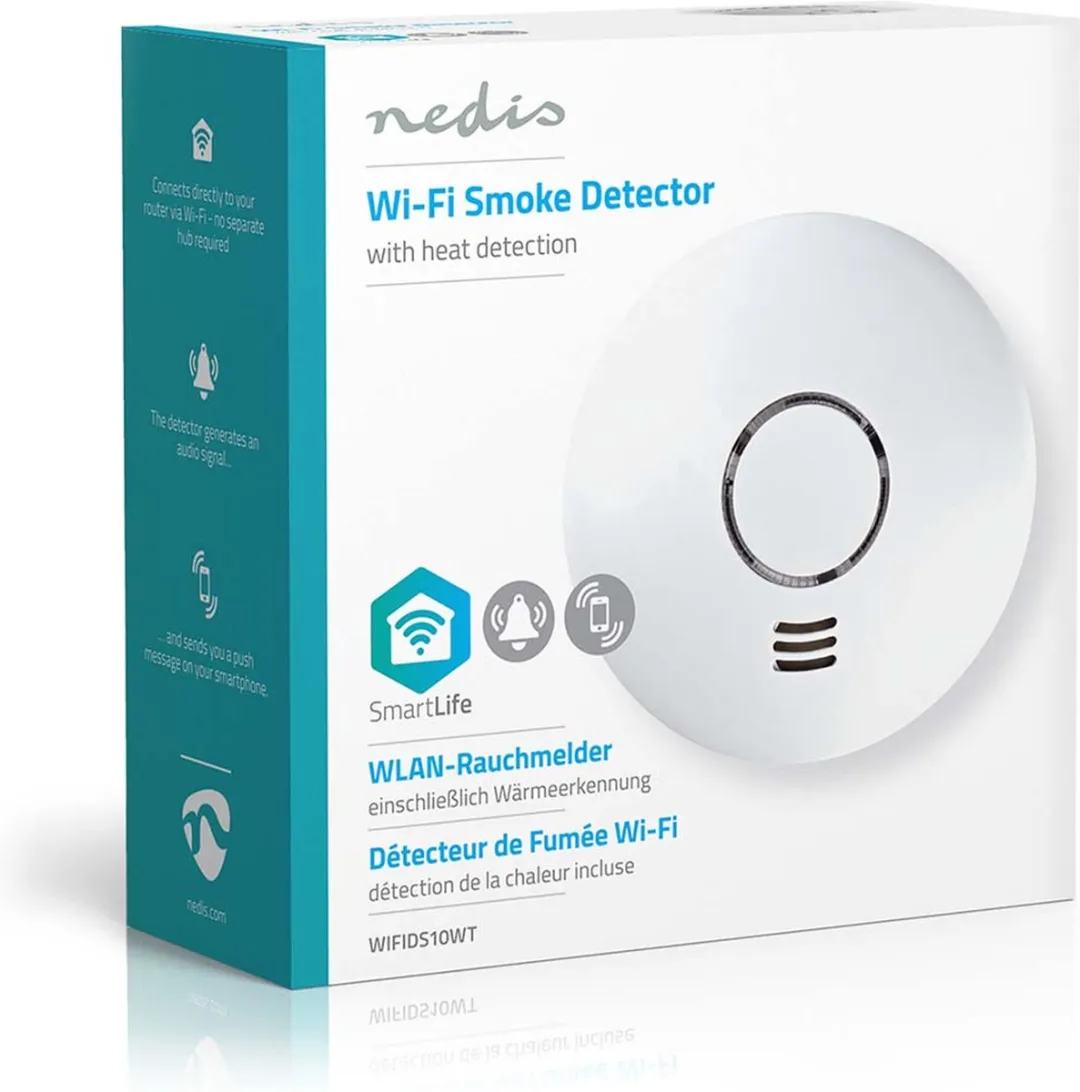 Nedis SmartLife WIFIDS10WT Rookmelder - Wi-Fi - 10 Jaar - Wit - afbeelding 6 van 6