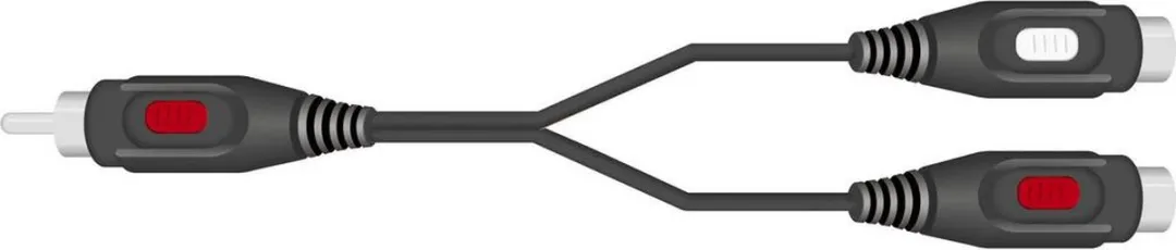 SpeaKa Professional SP-7869820 Cinch Y-adapter - 2x Cinch - Zwart