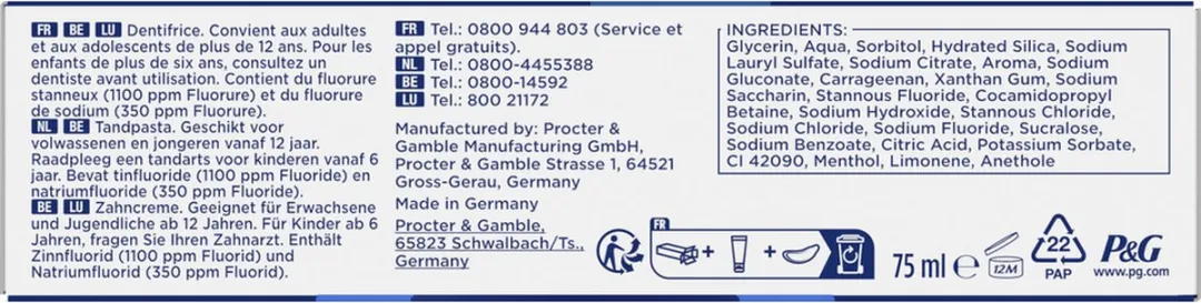 Oral-B Professional Glazuurversterkende Tandpasta - 3x75ml Munt