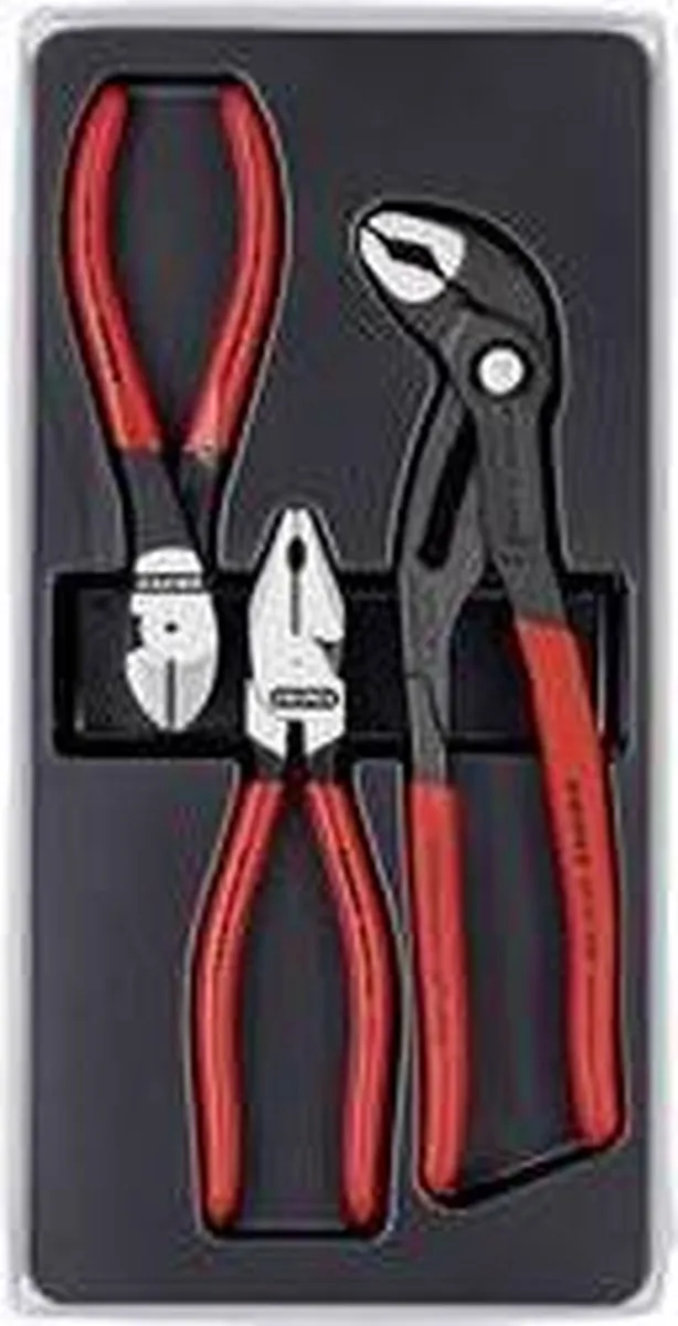 Knipex Kracht Tangenset 3-delig 00 20 10 - Zwart/Grijs/Rood
