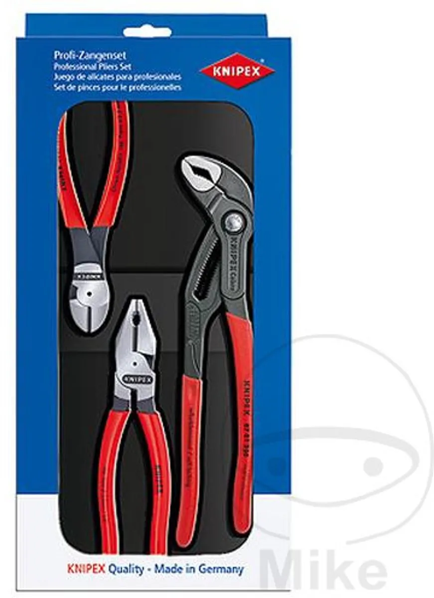 Knipex Kracht Tangenset 3-delig 00 20 10 - Zwart/Grijs/Rood