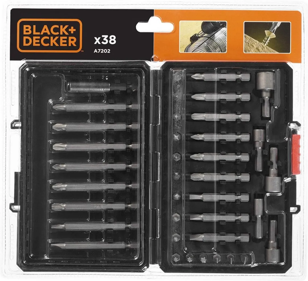 BLACK+DECKER A7202-XJ Bits- en doppen set 38-delig - 5-12mm