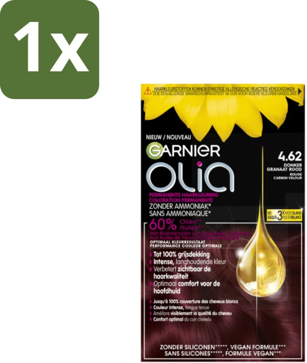 Garnier Olia 4.62 Haarkleuring Donker Granaatrood 986ml