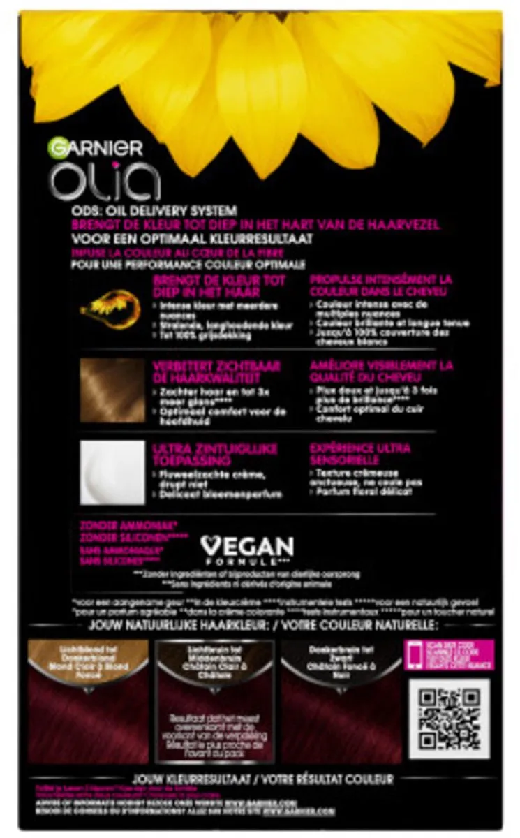 Garnier Olia 4.62 Haarkleuring Donker Granaatrood 986ml