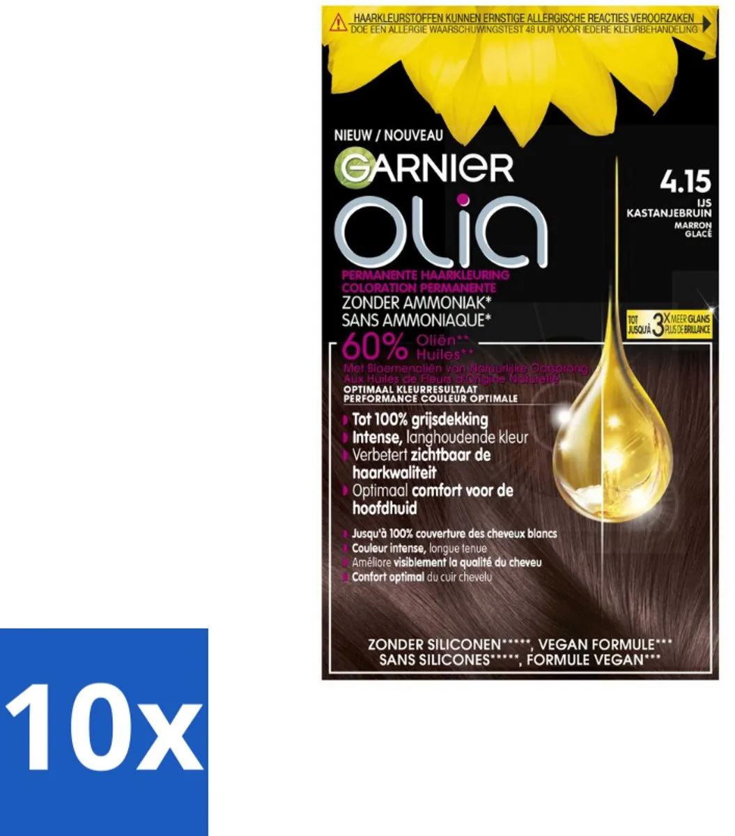 Garnier Olia 4.15 Haarkleuring Kastanje Middenbruin