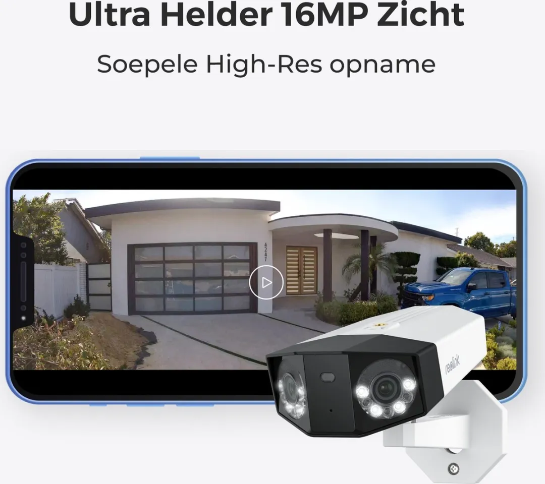 Reolink Duo 3 PoE 16MP Dual-Lens Beveiligingscamera - Wit