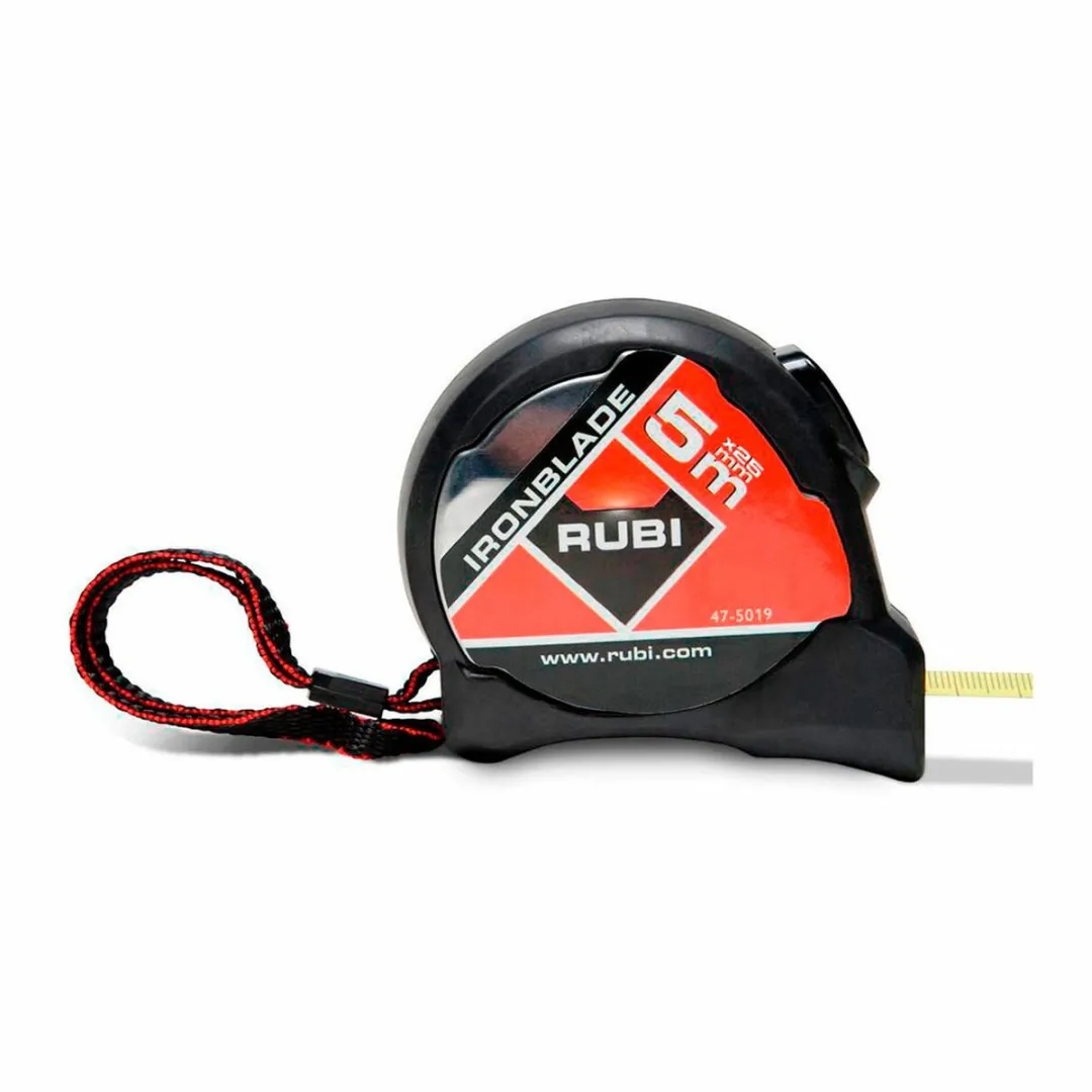 Rubi Ironblade Rolmaat 75909 - 5m x 25mm - Grijs - afbeelding 2 van 2