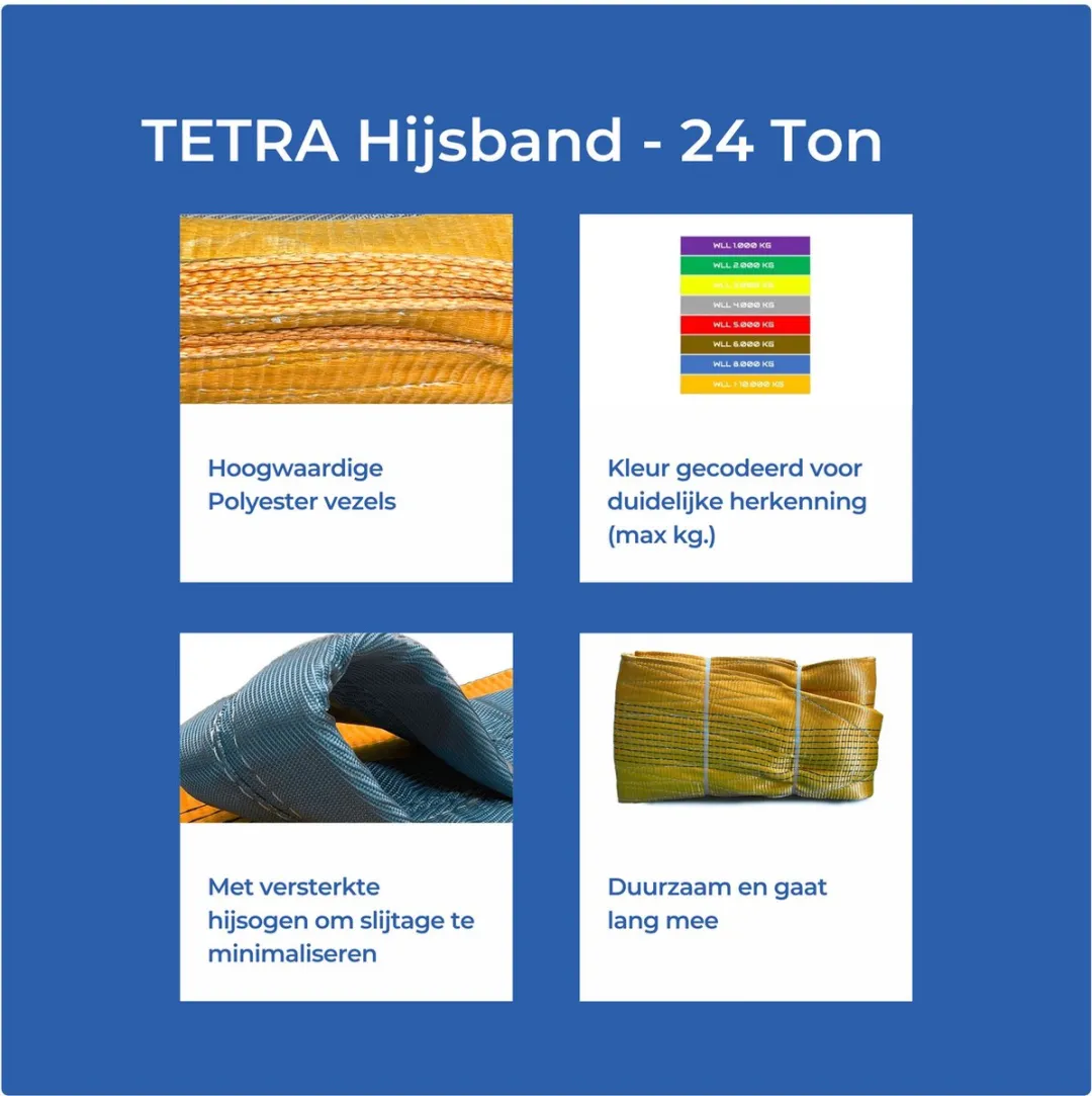 TETRA WSB Hijsband 10 Ton - 10 Meter - Oranje