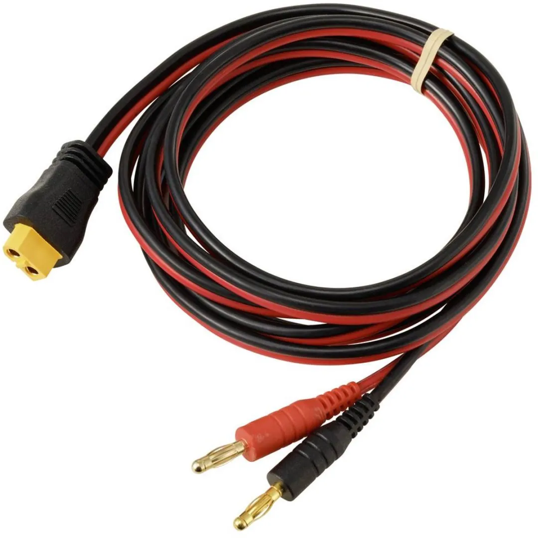 Tru Components Banaanstekker 4mm op XT60-kabel TC-13619304 - 2m - Rood/Zwart
