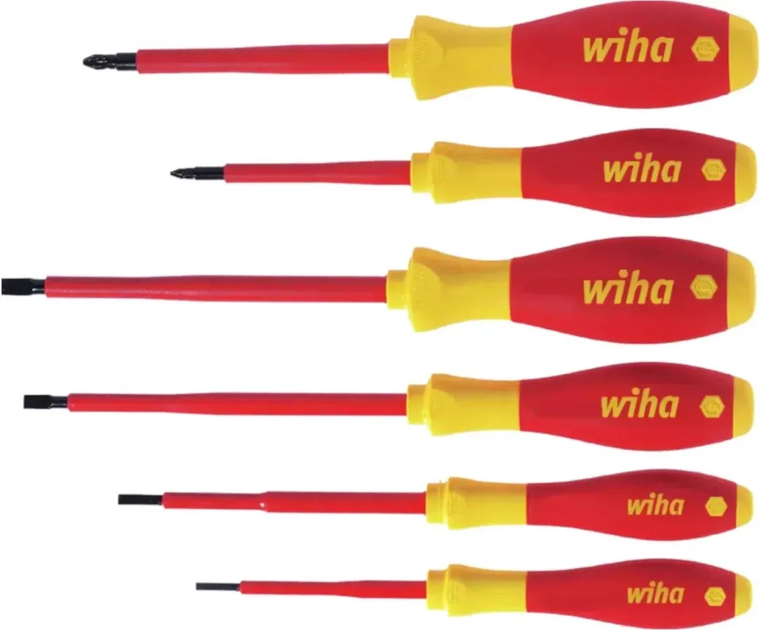 Wiha SoftFinish Electric Sleufkop & Pozidriv-Schroevendraaierset 6-delig - 320NZK6SO
