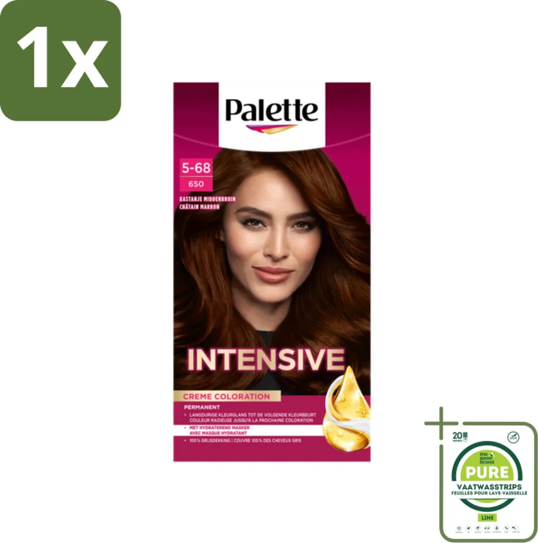 Schwarzkopf Palette Intensive Oil-Care Haarkleuring 650 Kastanje Middenbruin