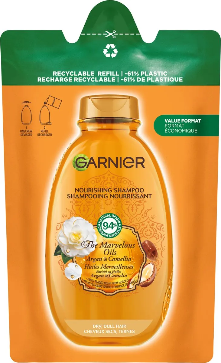 Garnier Loving Blends Argan & Cameliaolie Shampoo Refill 250ml