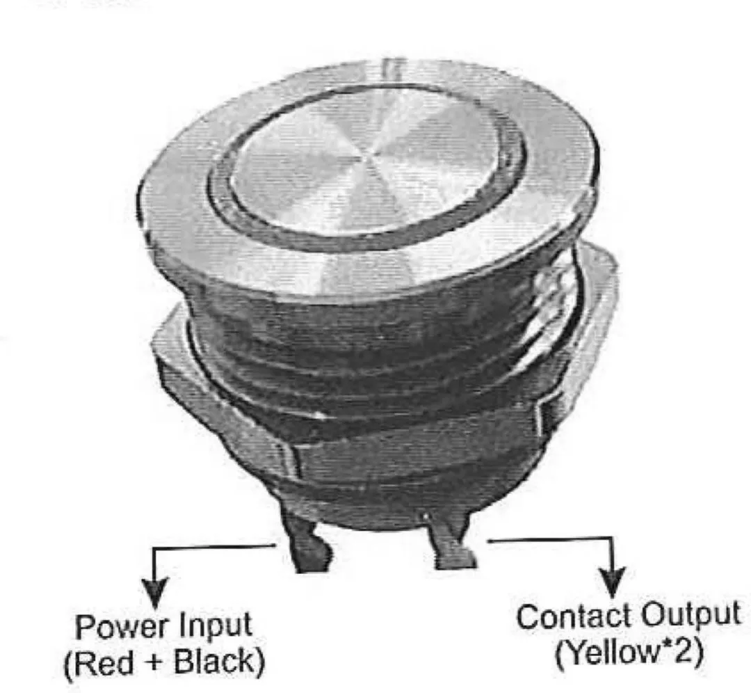 Renkforce RF-4707816 Belknop Piëzo 1-voudig - RVS/Wit