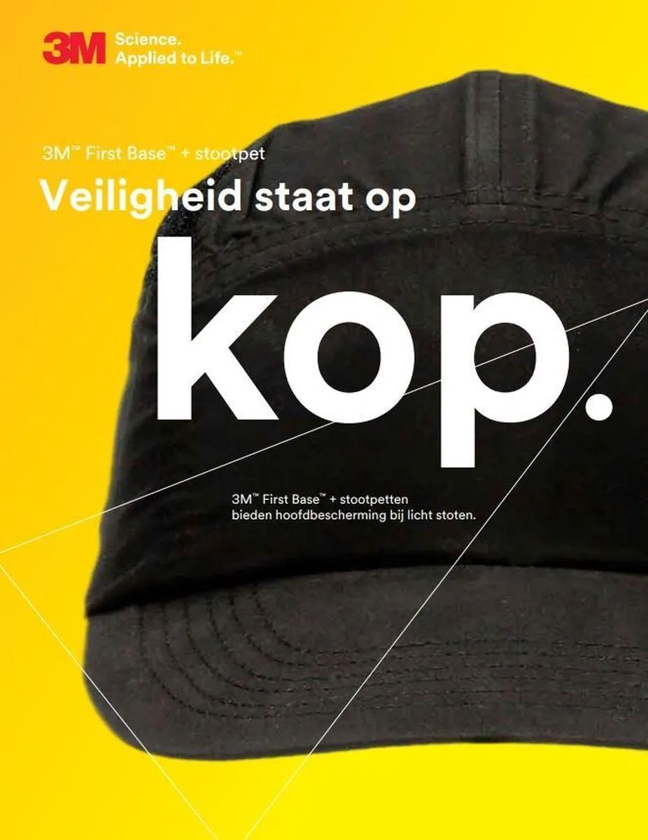 3M Stootpet Veiligheidshelm - Maat 54-63cm - Grijs