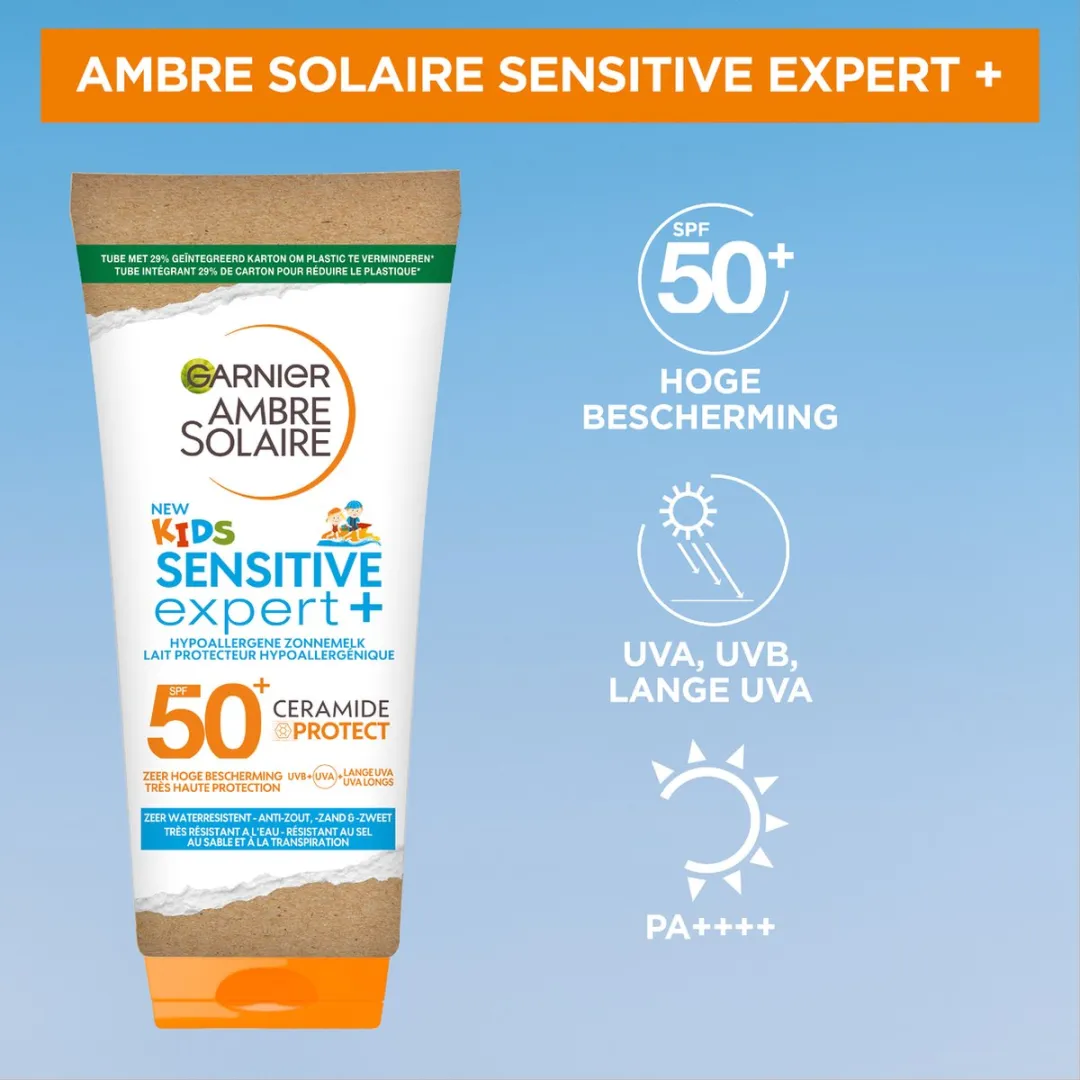 Garnier Ambre Solaire Sensitive Expert Kids SPF 50+ Melk - 175ml