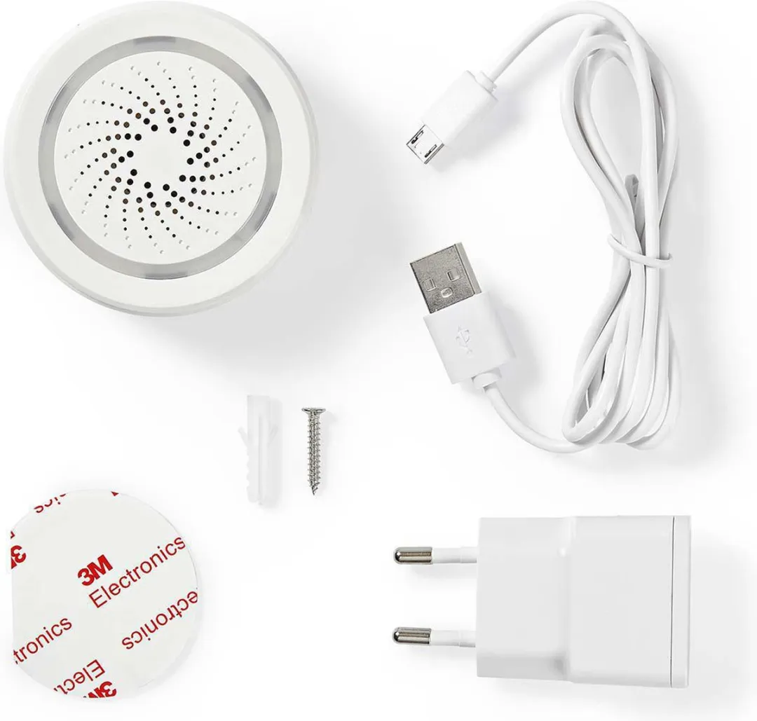 Nedis SmartLife Sirene WIFISI10CWT - 85 dB - Wit - afbeelding 6 van 6