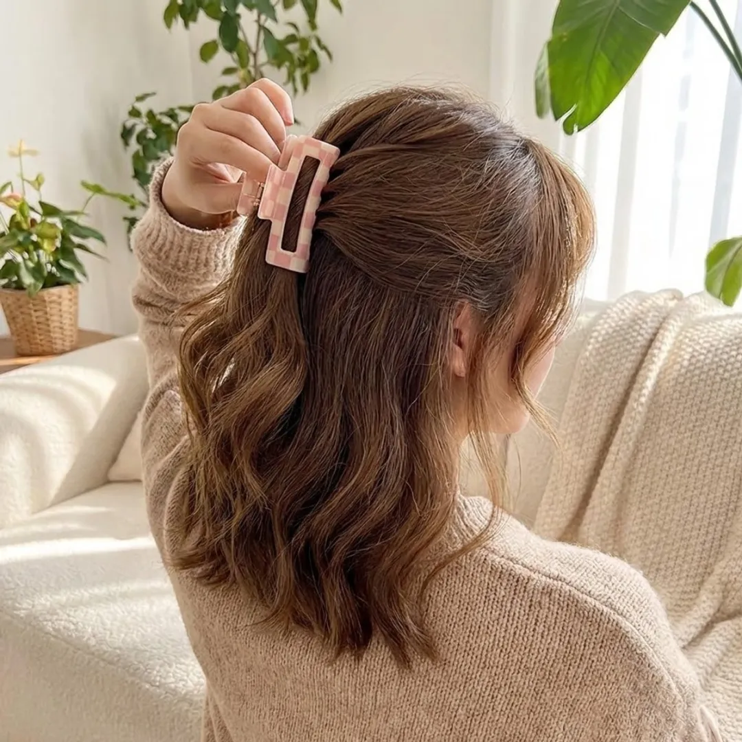 NuveX Roze Ruiten Haarclip - Kunststof