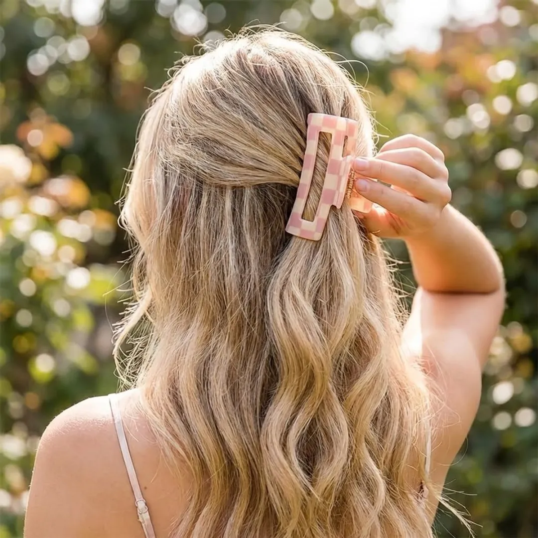 NuveX Roze Ruiten Haarclip - Kunststof