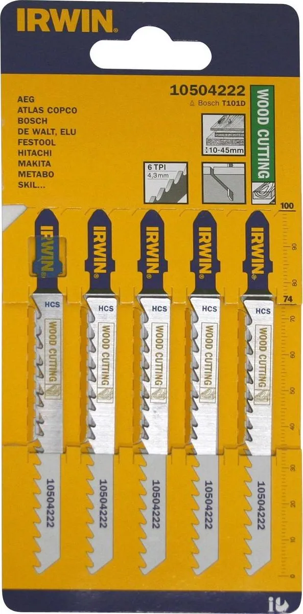 Irwin Decoupeerzaagblad HCS 100-6MI - 5 Stuks