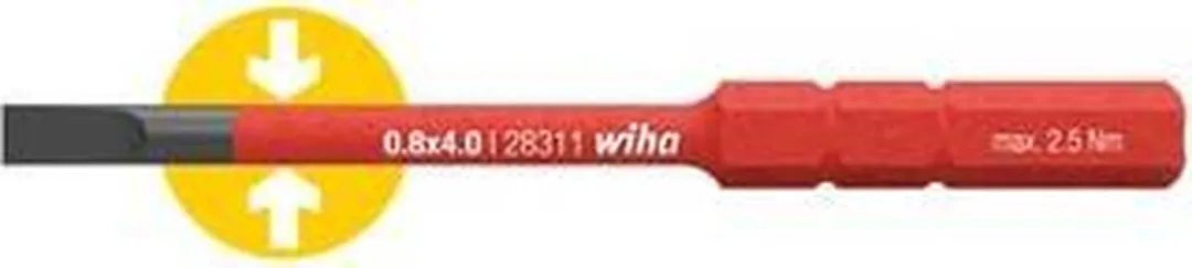 Wiha SlimBit electric Plat 2.5mm 75mm - Geschikt voor Wiha Torque