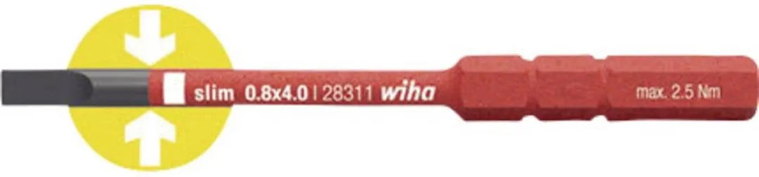 Wiha SlimBit electric Plat 2.5mm 75mm