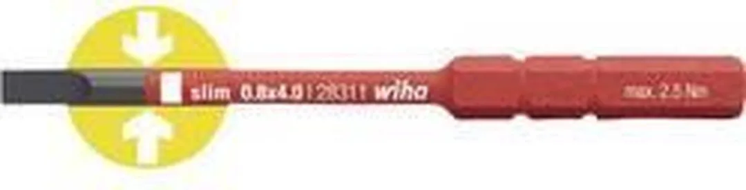 Wiha SlimBit electric Plat 2.5mm 75mm - Geschikt voor Wiha Torque
