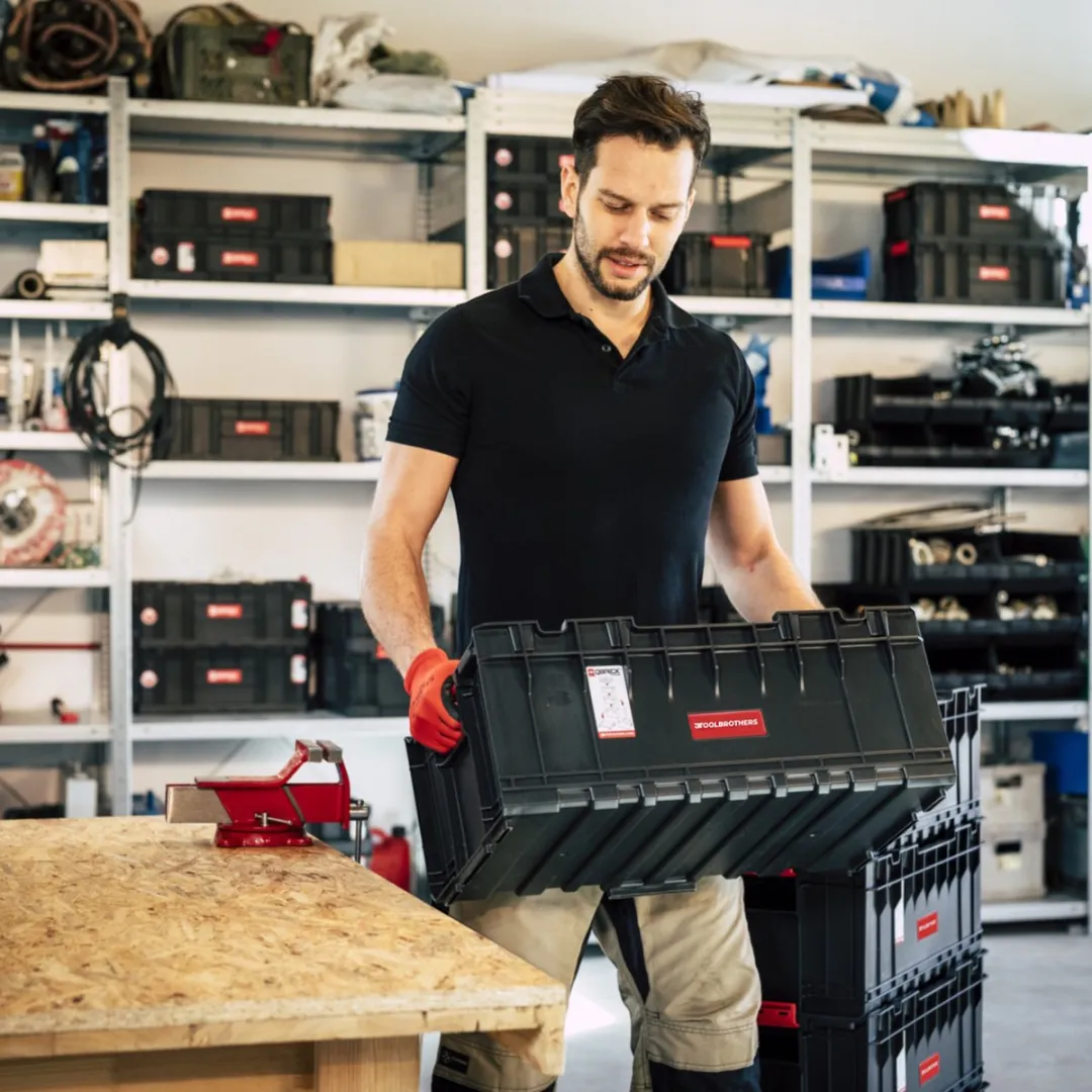 Toolbrothers RHINO XXL Gereedschapskoffer 35L - Rood/Zwart - afbeelding 2 van 5