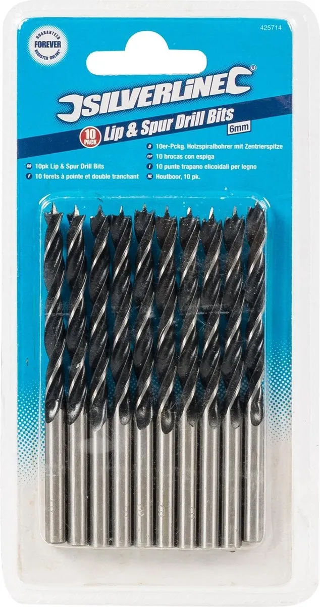 Silverline Houtboren 6mm - 10 Stuks