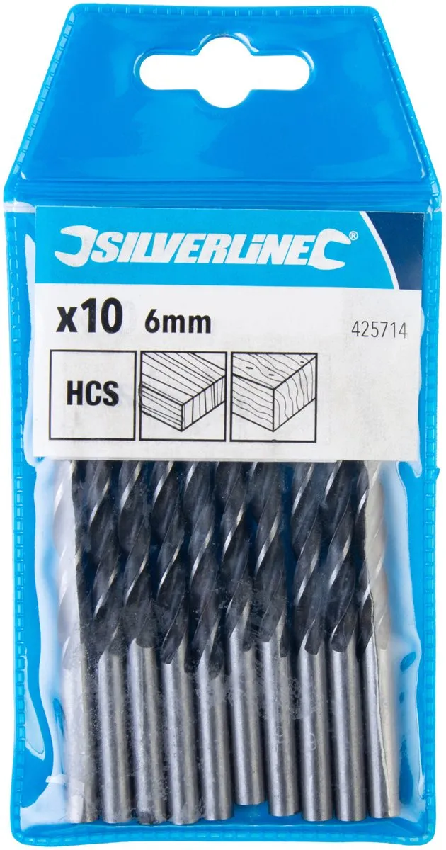 Silverline Houtboren 6mm - 10 Stuks