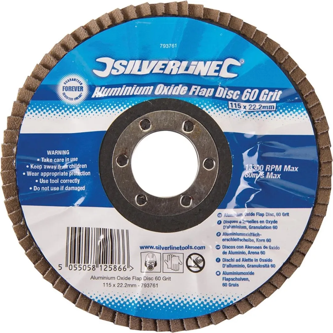Silverline Lamellenschijf Aluminiumoxide Ø115mm - Korrel 60