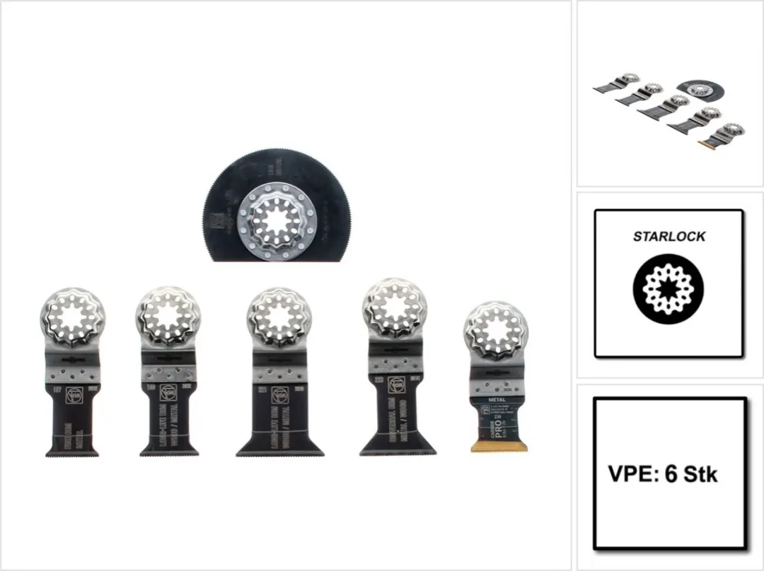 Fein Starlock METAL Zaagbladenset 6-delig 35222967020 - afbeelding 6 van 6