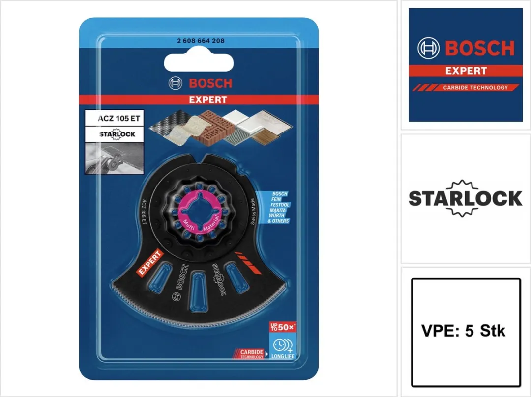 Bosch Professional ACZ 105 ET Segmentzaagblad - 5 Stuks - Multimateriaal