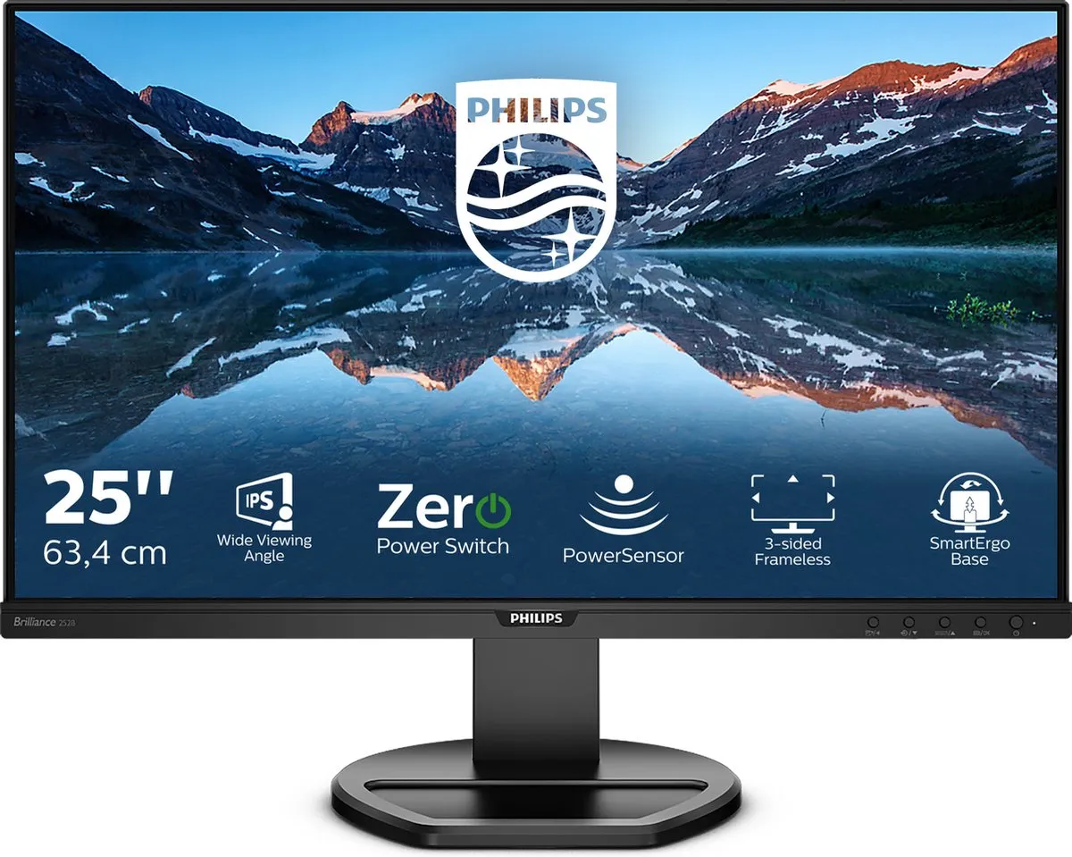 Philips B Line 252B9/00 LCD-Monitor 25 inch - Zwart - afbeelding 4 van 6