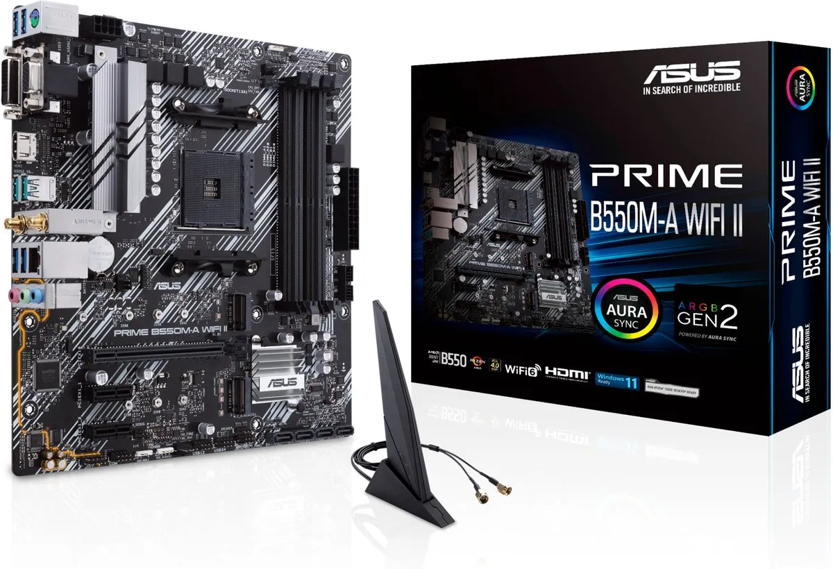 ASUS PRIME B550M-A WIFI II Moederbord - AM4