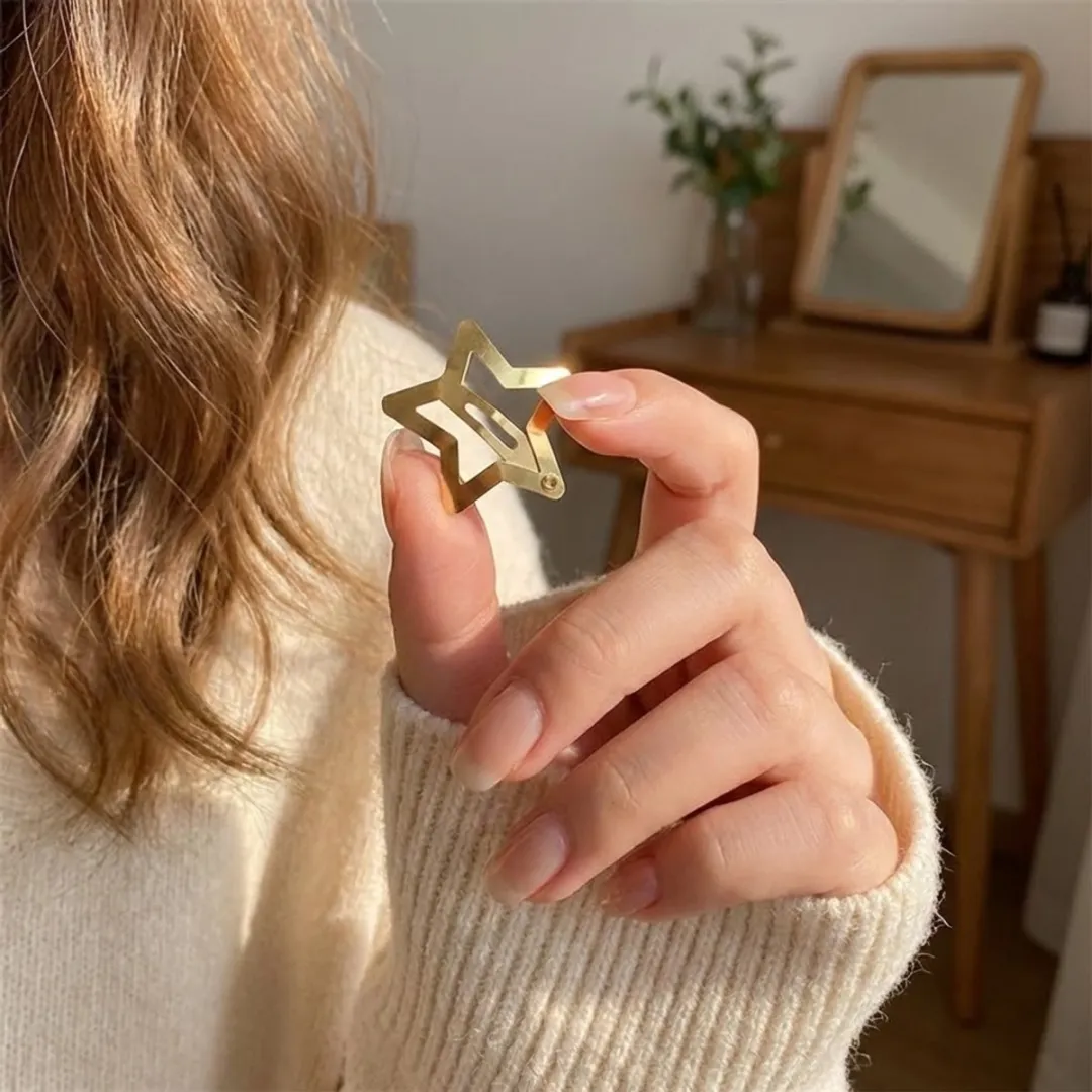 NuveX Goudkleurige Ster Haarclips 30 Stuks - Metaal
