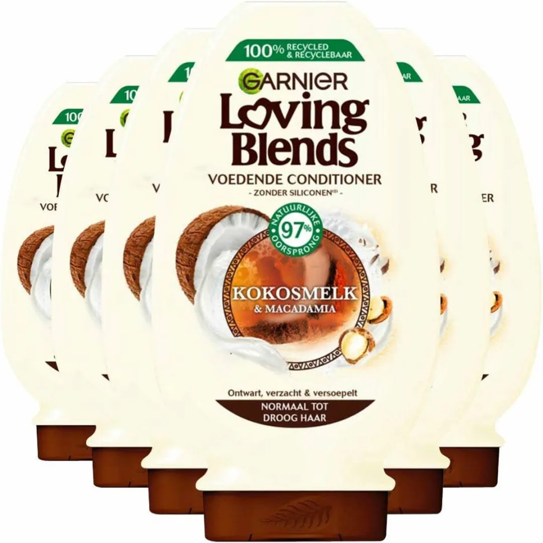 Garnier Loving Blends Conditioner Kokosmelk & Macadamia - 6x250ml - afbeelding 6 van 6