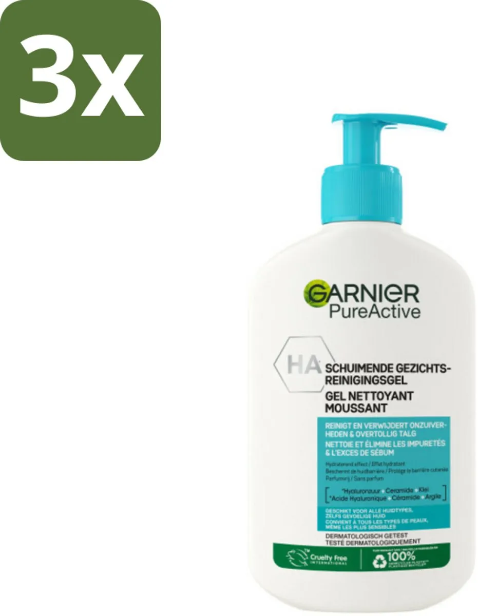 Garnier Pure Active Gezichtsreiniger Hydraterend 250ml